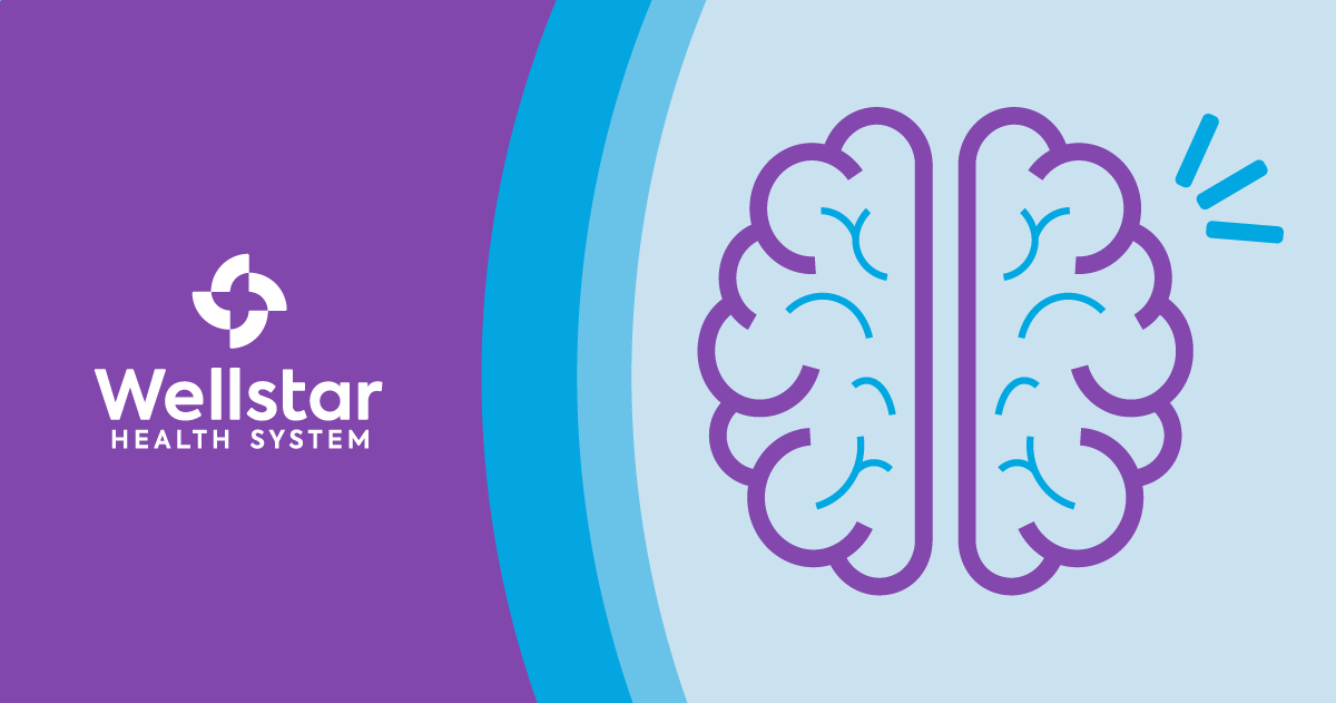 Illustration of brain having a stroke or aneurysm.